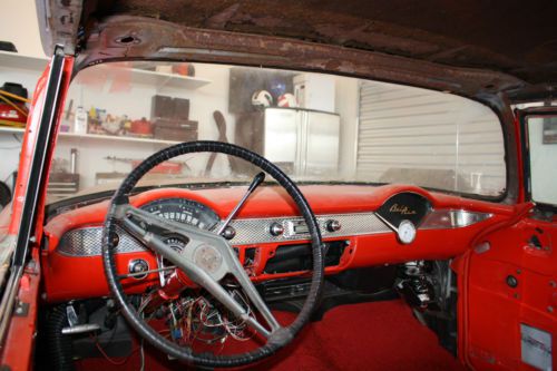 RESTORED 1955 CHEVY HARDTOP RED/WHITE, US $25,000.00, image 3