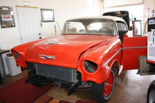 RESTORED 1955 CHEVY HARDTOP RED/WHITE, US $25,000.00, image 5