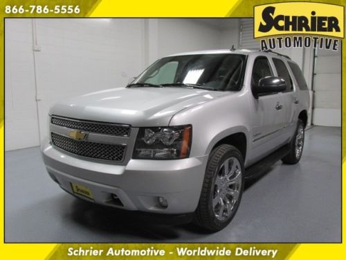 2011 chevy tahoe ltz silver 4x4 rear dvd navigation power liftgate