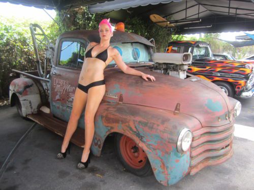 1952 CHEVROLET PICK UP RAT ROD CUSTOM SHOW TRUCK BIG BLOCK! LIVE VIDEO! L@@K, US $24,900.00, image 2