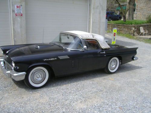1957 ford thunderbird covertible w 3sp od in vg codition