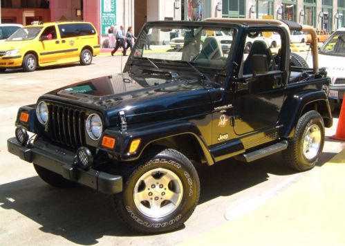 2000 jeep wrangler sahara hard/soft tops western plow n salter 6cyl 4.0 4wdr blk