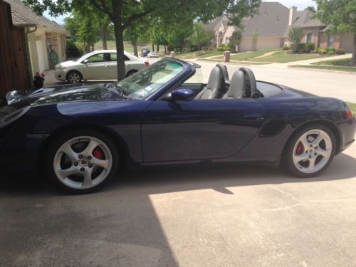 2004 boxster s 3.2l - 15k lapis blue metallic .  mint and loaded - triptonic