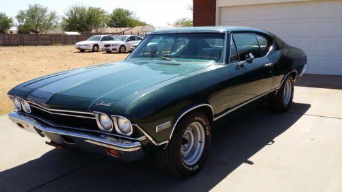 1968 chevrolet chevelle 2-door hardtop malibu 327 driver green automatic