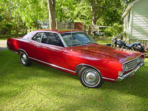 1969 FORD FAIRLANE 500 white bucket seats V-8 factory ac power disc brakes red, image 1