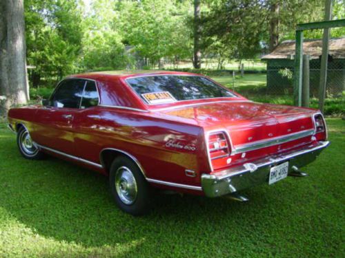 1969 FORD FAIRLANE 500 white bucket seats V-8 factory ac power disc brakes red, image 17