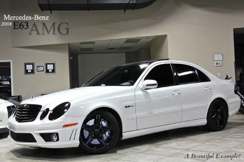 2008 mercedes benz e63 amg sedan $94k+msrp panoramic roof navigation white wow$$