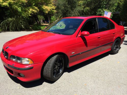 Bmw m5 e39, rare red color, rare options, rare two tone interior,low miles 90k