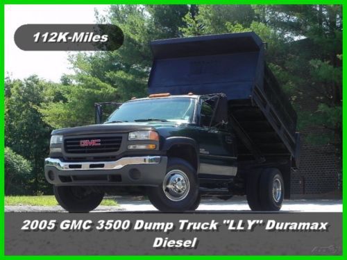 2005 gmc sierra 3500 regular cab mason dump truck 4x4 6.6l dmax diesel duramax