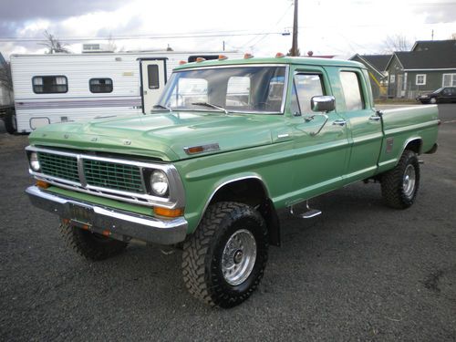 Rare 1972 ford f250 crew cab factory high boy 4x4 4 speed 390 v8 no reserve