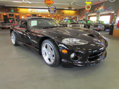 2000 dodge viper rt/10 450hp v10 6 speed, 2 tops, black on black, 2 videos