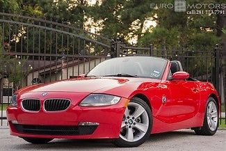 2006 bmw z4 3.0i 6 speed manual bright red leather xenons one owner!!!