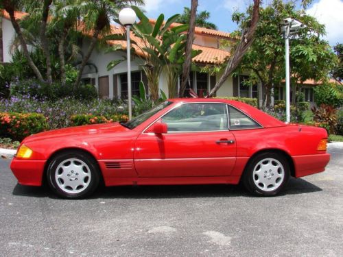 1991 mercedes - benz sl 500 convertible 77k orig fla car no reserve