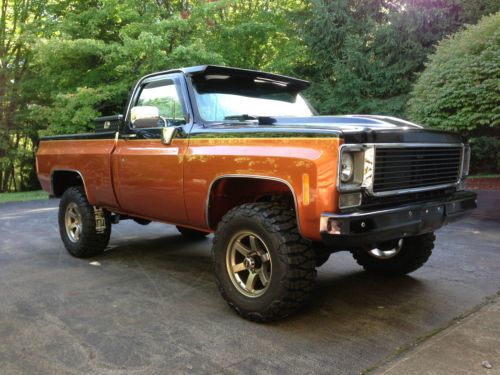 1976 short bed chevy, big block, 5spd, lifted 4x4