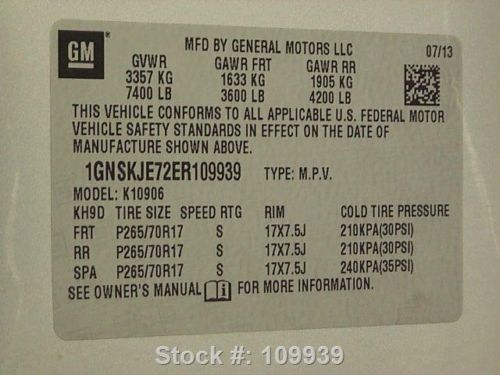 2014 CHEVY SUBURBAN LT 4X4 SUNROOF REAR CAM DVD 33K MI TEXAS DIRECT AUTO, US $39,780.00, image 22