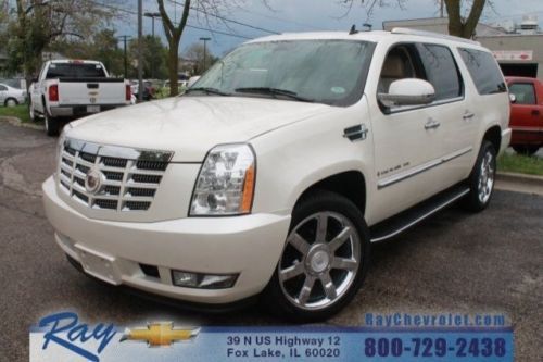 08 cadillac suv navigation 2nd row bucket chrome wheels sunroof leather rear dvd