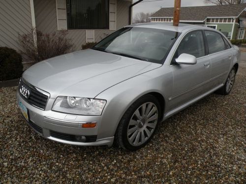 2004 audi a8l quattro awd! loaded! 8" tv/dvd! leather! pwr options! no reserve!