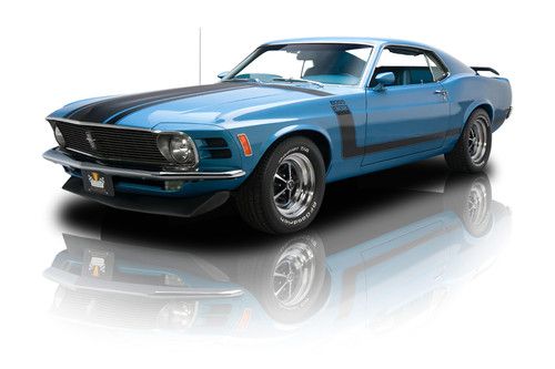 Frame off restored meduim blue mustang boss 302 4 speed