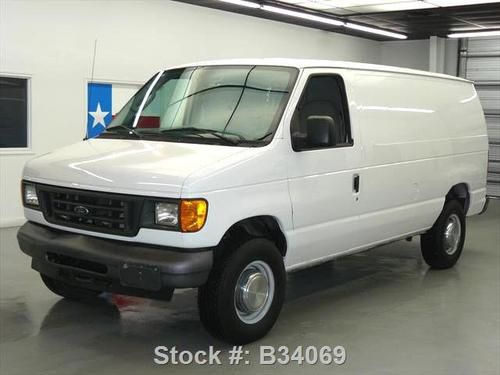 2005 ford e-350 6.8l v10 rear partition cargo van 38k! texas direct auto