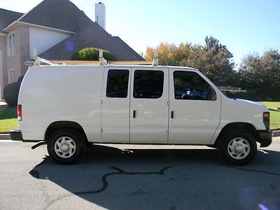 09 econoline e250 cargo van steel bin pkg adrian ladder rack work truck