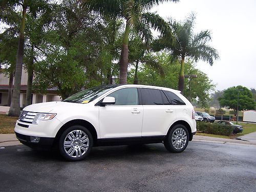 2008 ford edge limited pano roof navigation white with tan leather 112k miles