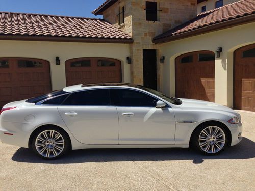 Ultra luxury polaris white/ivory jaguar xj l supercharged sedan