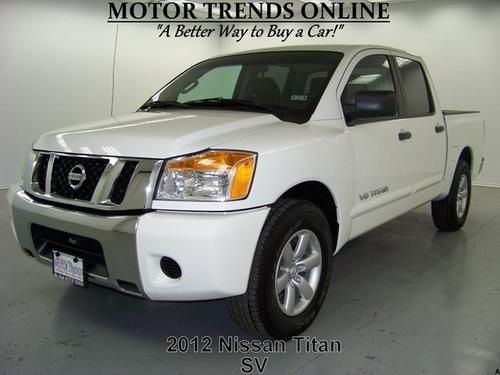 Sv crew cab 5.6 v8 bedliner tow pkg am fm cd media 2012 nissan titan 18k houston