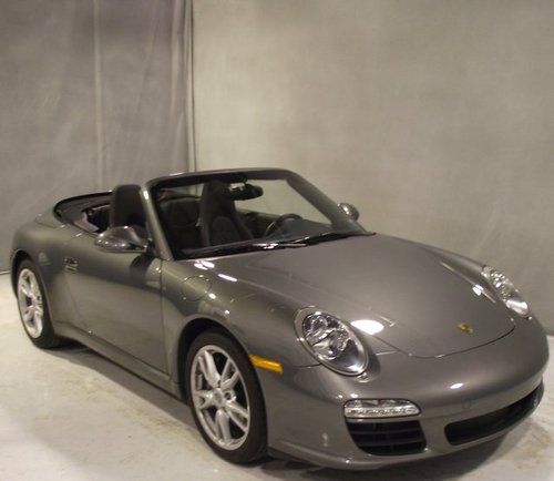 Crtfd 2010 10 porsche 911 carrera cabriolet grey/black rwd convertible 31k miles