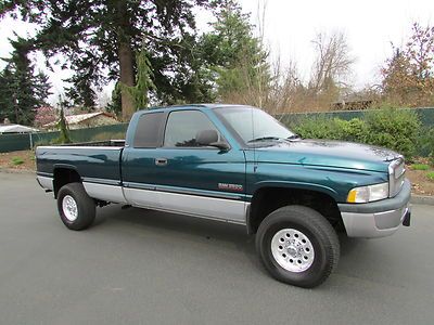 5.9l cummins turbo diesel 4x4 laramie w/leather! solid&amp;all original 100pix+video