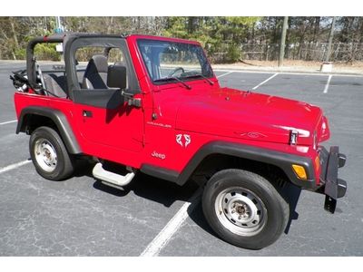 Jeep wrangler se 4x4 5 speed manual soft top southern owned cd player no reserve