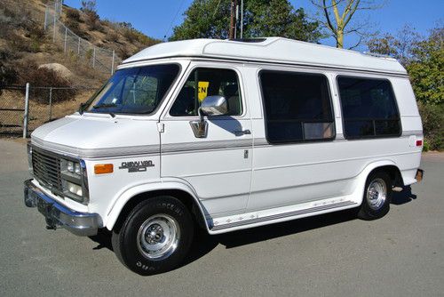 1984 chevrolet g20 explorer van high top conversion rv camper 350 v8 efi solar