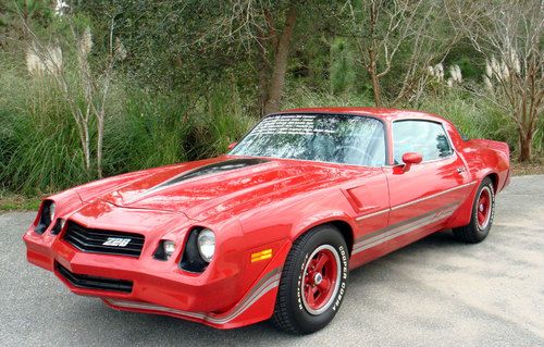 Original 1981 camaro z28 like new in &amp; out! red &amp; silver 5.7 l &amp; auto 23k miles!