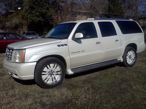 2003 cadillac escalade esv sport utility 4-door 6.0l pearly white!!!