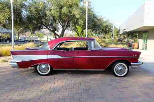 1957 Chevrolet Bel Air Hard top NO post Life long California car $12,900, image 2
