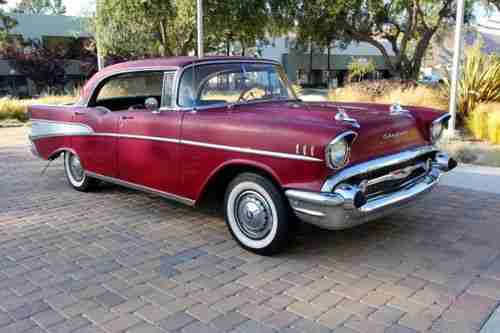 1957 Chevrolet Bel Air Hard top NO post Life long California car $12,900, image 3