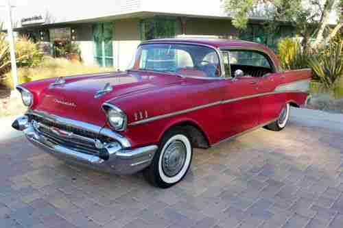 1957 Chevrolet Bel Air Hard top NO post Life long California car $12,900, image 5