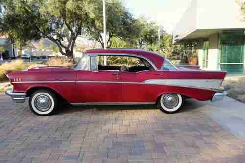 1957 Chevrolet Bel Air Hard top NO post Life long California car $12,900, image 9