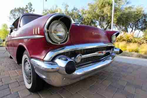 1957 Chevrolet Bel Air Hard top NO post Life long California car $12,900, image 20