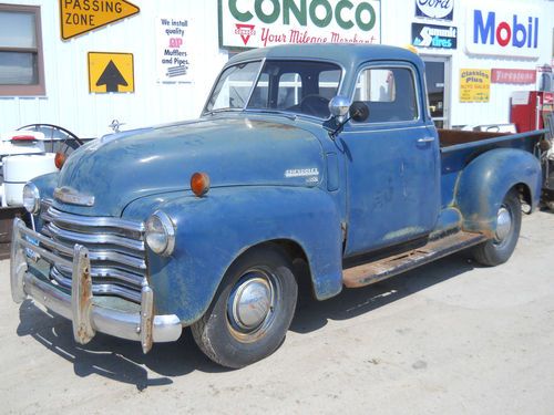 1948 chevy 5 window deluxe cab pickup truck original patina paint  rat rod