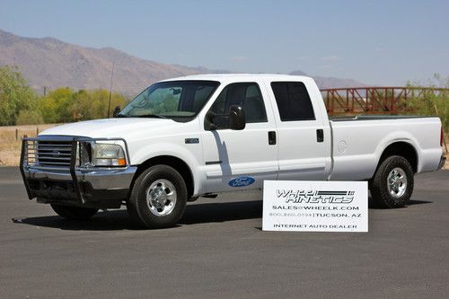 2002 ford f-350 diesel 7.3l super duty xlt crew cab pickup 4-door see video