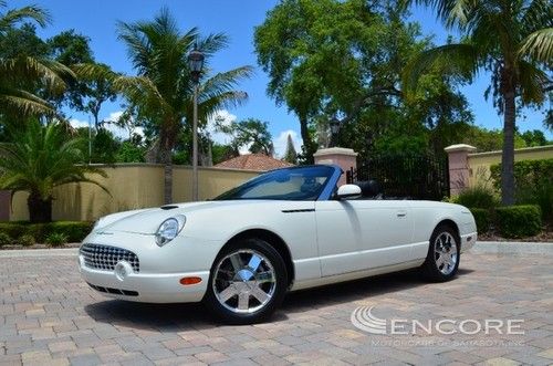 2002 ford thunderbird premium convertible**pwr top**prem sound**fla car**