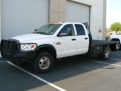 2008 dodge ram st 4wd quad cab flat bed dually drw leather seats low low miles