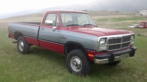 1991 dodge 4x4 cummins diesel 4x4: loaded, very nice, cold a/c, 1-owner, no rust