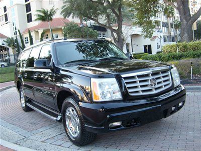 Black cadillac escalade esv awd 4x4 navi leather dvd all the seats chromes