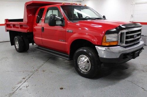 01 f350 xlt dump truck 7.3l powerstroke diesel dually 4x4 4wd low miles