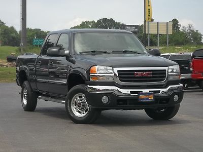 2005 gmc sierra hd sle crew cab duramax diesel 6.6 one owner 4x4 4wd