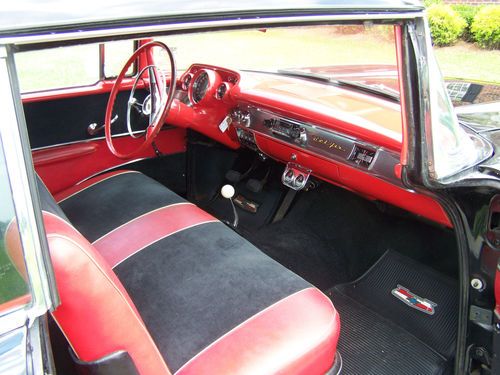 1957 black 2-door Bel Air hard top;, image 6
