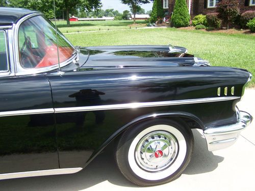 1957 black 2-door Bel Air hard top;, image 10