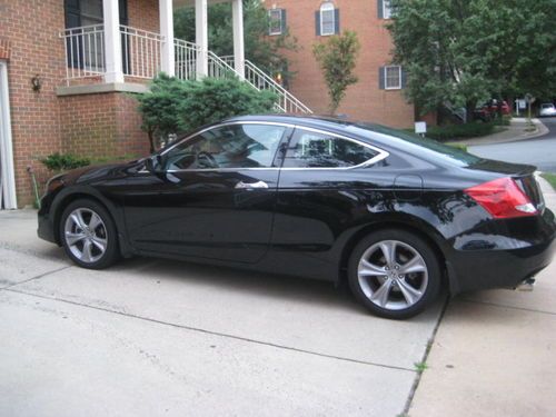 2012 honda accord cpe 2dr v6 auto ex-l black on black leather