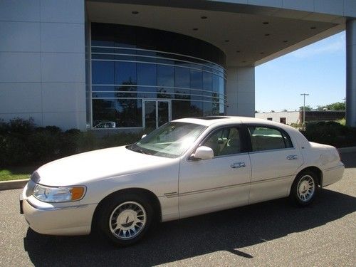 1998 lincoln town car cartier edition pearl white only 64k miles